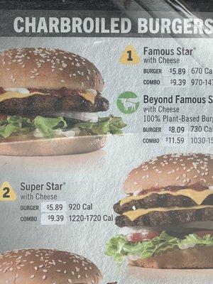 Superstar burger supposed to be $5.89 plus tax...not sure why they wanted almost $9?!?!