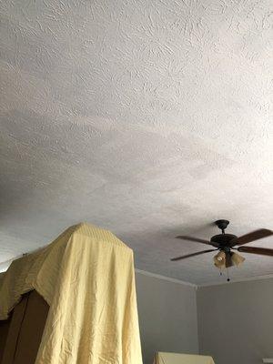 Poor painting of ceiling