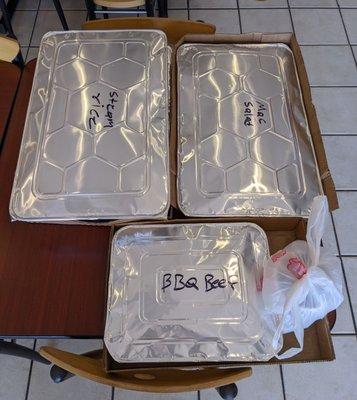 Well packaged catering order.