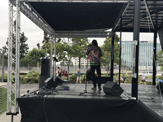 Stage side view Roko park San Diego