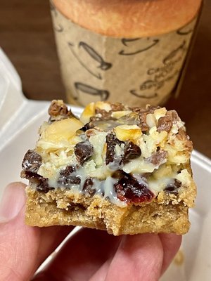 Magical 7 layer bar, super sweet and rich