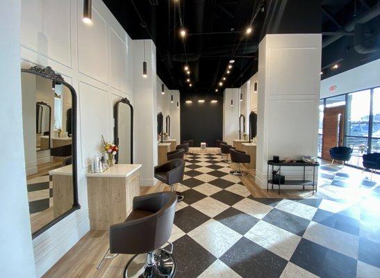 Our salon stations for you and our stylists.