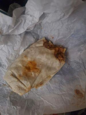 Legit unwrapped this burrito and it looked like this!