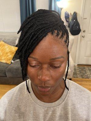 Retwist and style by Michelle at I Am Me Barbershop- Hackensack NJ