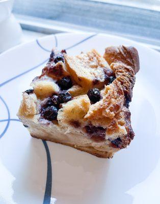 Blueberry bread pudding