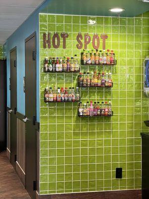 Hot sauce wall