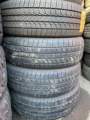 All different tire sizes