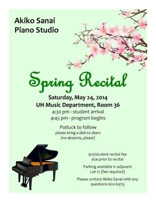 Spring Recital is coming!!