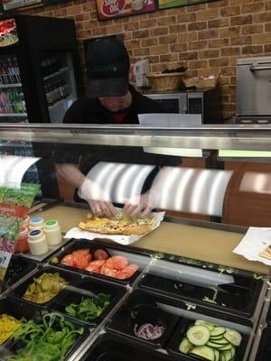 The most dedicated Subway employee I've chanced to meet