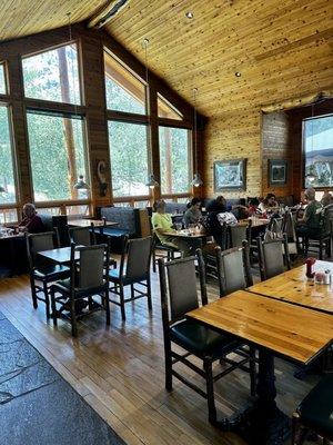 Dining room , has a great view of Carson Peak with a beat waterfall.