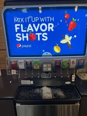 They replaced that awesome touch screen pop machine with many flavors with this lame and old fashion machine.