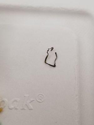 Metal scrap in food