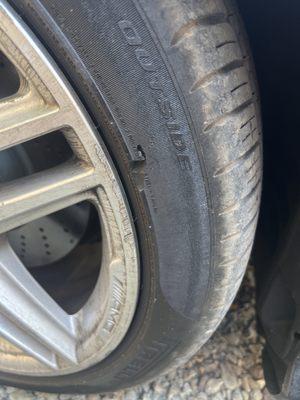 It was on several tires. By the time I found out it was too late because they would just say I did it if I told them about the tires.