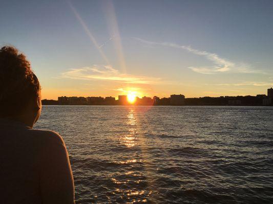 A customer capturing the sunset in West Chelsea.