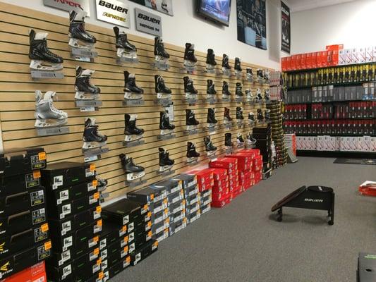 Extensive selection of the latest skates.