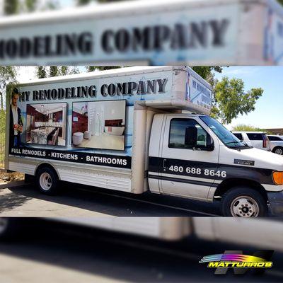 Fully designed and digitally printed box truck wrap.