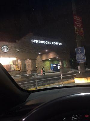 They have Starbucks inside Albertsons.