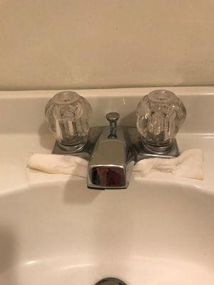 Aerator removed-Leaky Faucet Result-small bath sink