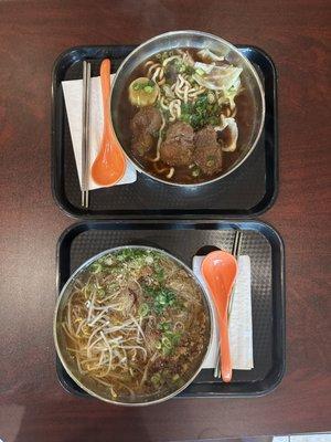 Beef noodle soup, pork rice noodle soup