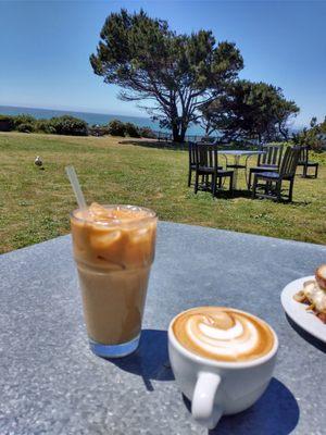 Flying Goat iced coffee and latte