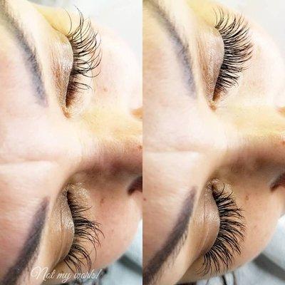 New client, came in with 4 week classic lashes. After consultation we decided to start fresh with hybrids and she loves them!💕