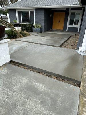 All new entry way concrete