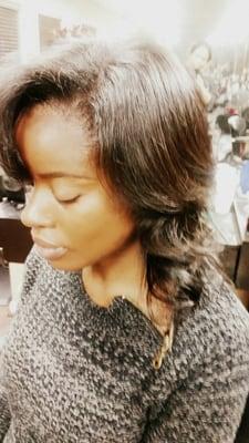 Go to Tammy. Natural hair press and trim