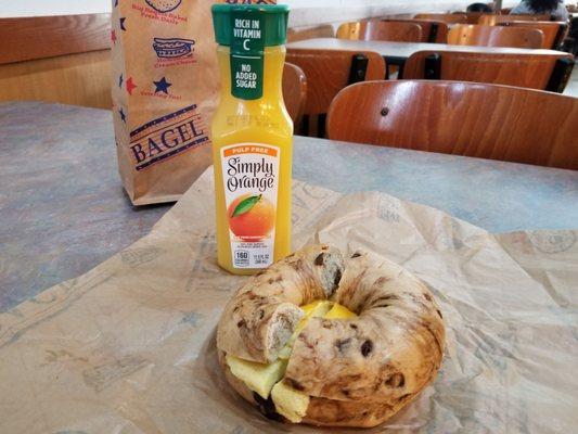 Egg & Cheese Sunrise w/ Orange Juice