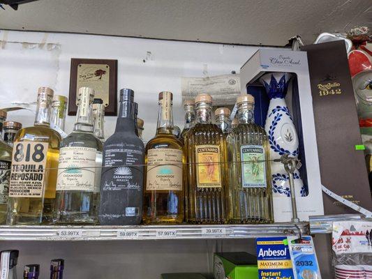 Casamigos tequila, Centenario tequila, 818 tequila , Clase Azul tequila , Don Julio 1942 tequila