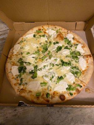 Ricotta and Broccoli Pizza