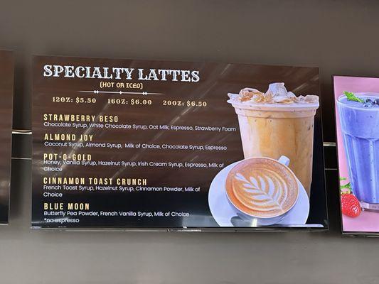 Specialty Lattes