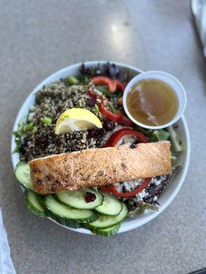 Quinoa salad + salmon