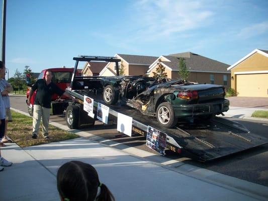 DUI crash vehicle used in support of MADD and Oviedo Police Department