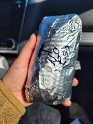 Good sized burrito!