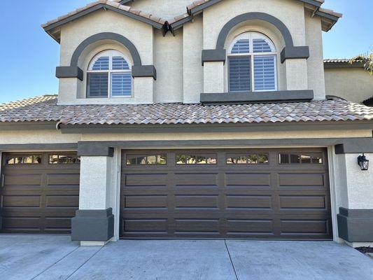 Doors weren't painted yet, but house was finished.