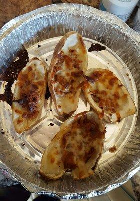 Homemade potato skins.