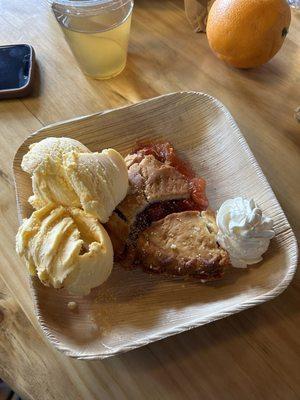 Strawberry Pie w/ vanilla ice cream