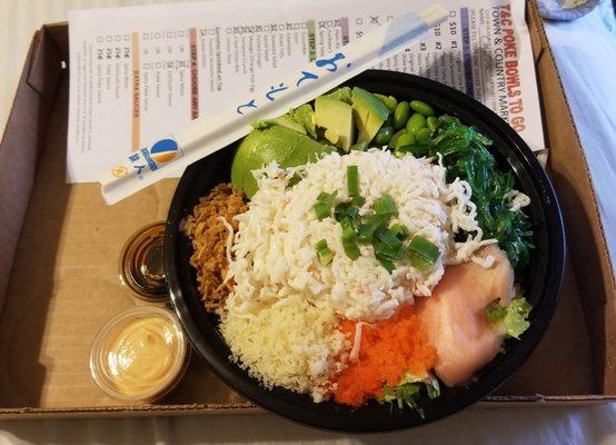 California Poke Bowl to go