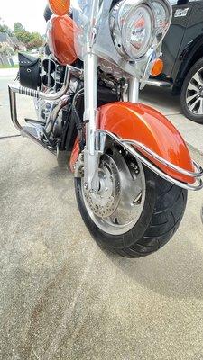 Motorcycle with New tires.