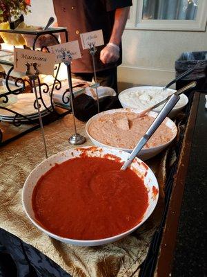 Pasta Station- Sauces  Alfredo, Vodka and Marinara