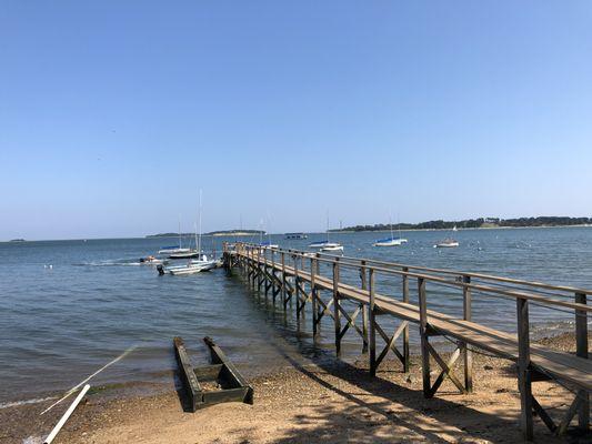 Beach and dock at PBCB