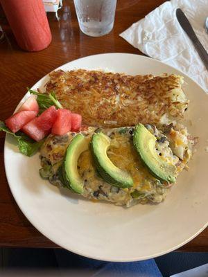 Veggie omelet.