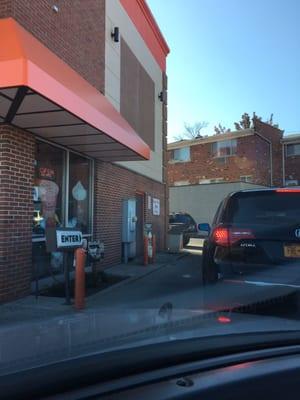 Long line for the drive thru~