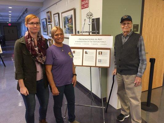 My family's four generations of art show. My father, sister, and niece, all artists pictured!