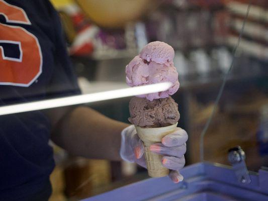 Delicious ice cream cone