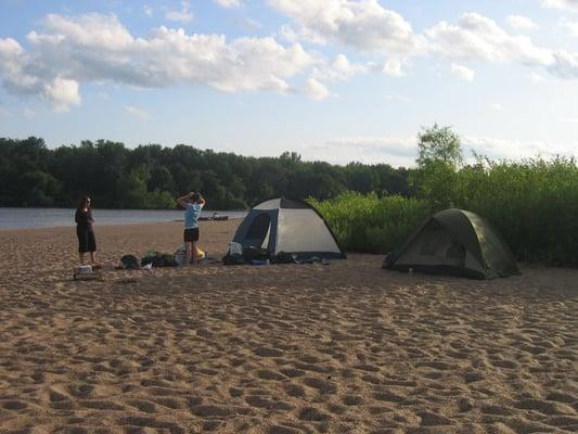 Camping on the Sandbars