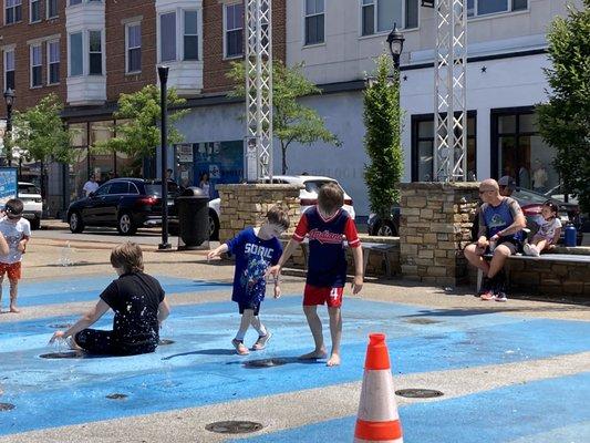 My boys enjoying the splash pad