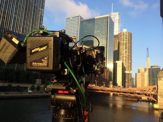 Shooting downtown Chicago for a documentary