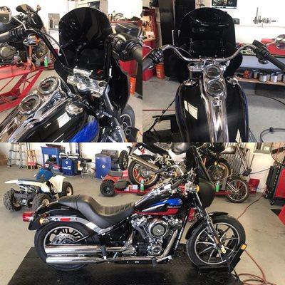 Handlebars on a 2018 Harley low rider