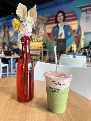 Strawberry matcha!